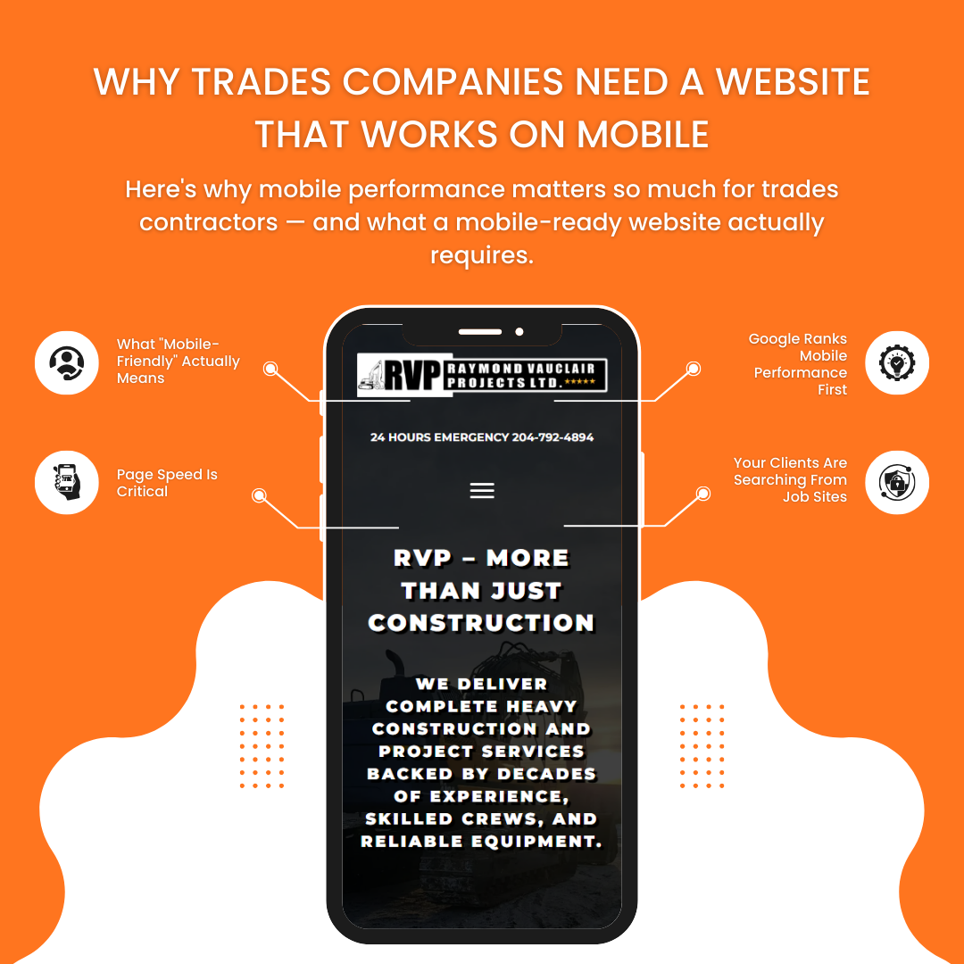 mobile website for trades companies